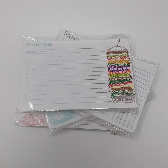 Handmade Recipe Cards Screen Printed Sandwich - Picture 5 of 5